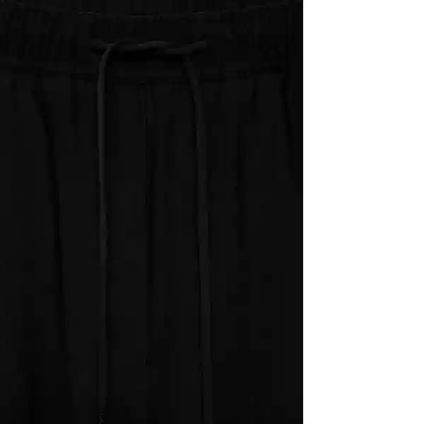 Pantalón Fluido Negro Talla S Mujer Mango