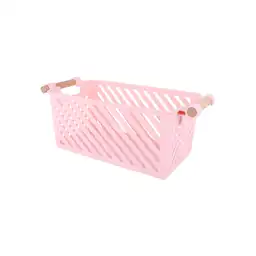 Organizador Plástico de Cesta Apilable Mori Girl Rosa L Miniso