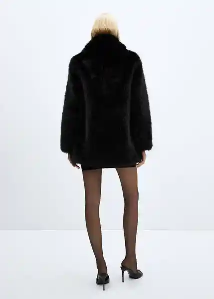 Abrigo Brindis Negro Talla S Mujer Mango