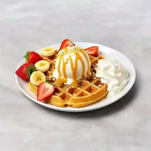 Waffle Con Helado