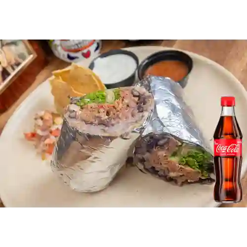 Combo Burrito de Cochinita Pibil +Cocacola Orig 300ml