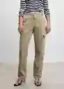 Pantalón Jean New Cargo Khaki Talla 46 Mujer Mango