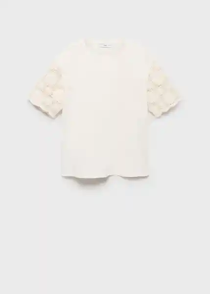 Camiseta Petunia Blanco Talla S Mujer Mango