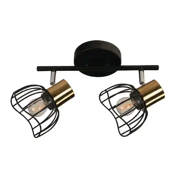 General Lighting Lámpara Techo Reflec Negro 2L E27 40W-2023