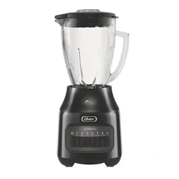 Oster Licuadora 800W 6 Velocidades Vaso Vidrio Negra