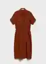 Vestido Milil-w Granate Talla M Mujer Mango