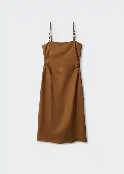 Vestido Candela Marrón Talla L Mujer Mango