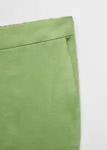 Pantalón Tempoli Verde Talla XS Mujer Mango