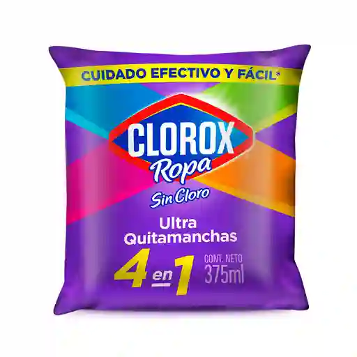 Quitamanchas Sin Cloro Clorox Ropa 4 en 1 ropa color 375 ml