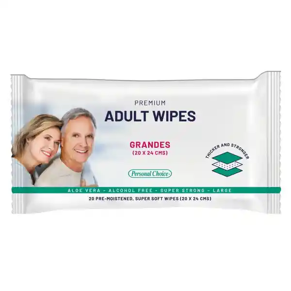 Personal Choice Toallita Húmeda Adult Wipes Premium Para Adultos