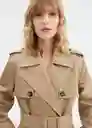 Abrigo Trench Storm Beige Talla M Mujer Mango