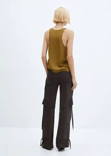 Top Cargo Khaki Talla M Mujer Mango