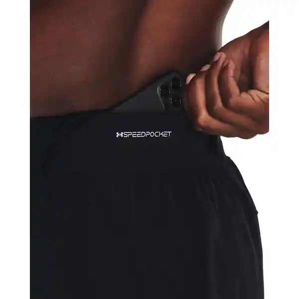 Under Armour Short Launch Elite 7 Hombre Negro Talla LG