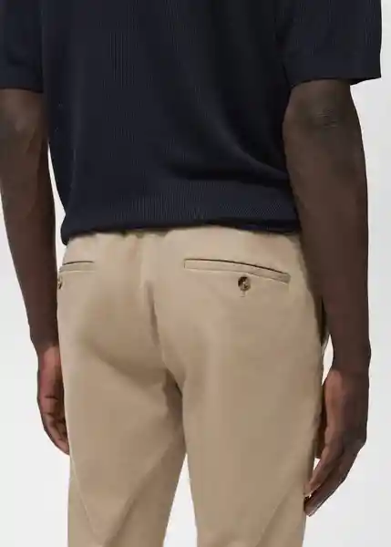 Pantalón Barna Beige Talla 44 Hombre Mango