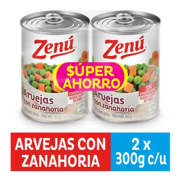 Zenú Arvejas con Zanahoria