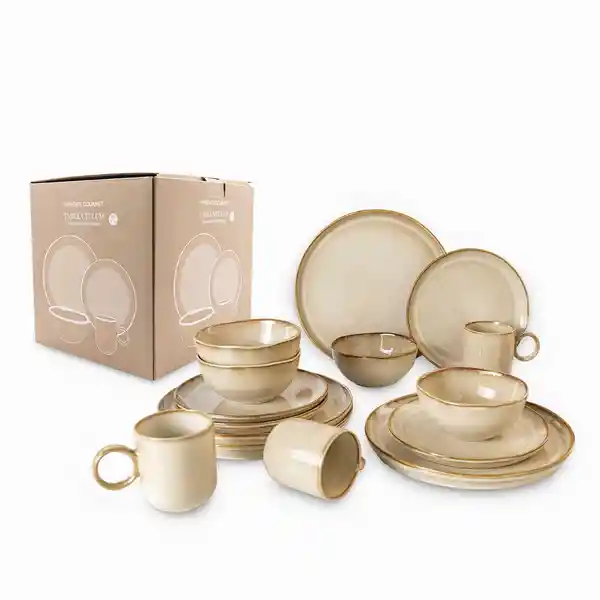 Set Vajilla Tulum 4 Puestos Ambiente Gourmet