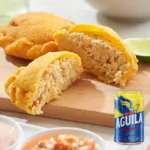 Combo Pastel de Pollo + Aguila Orig Lta 330ml