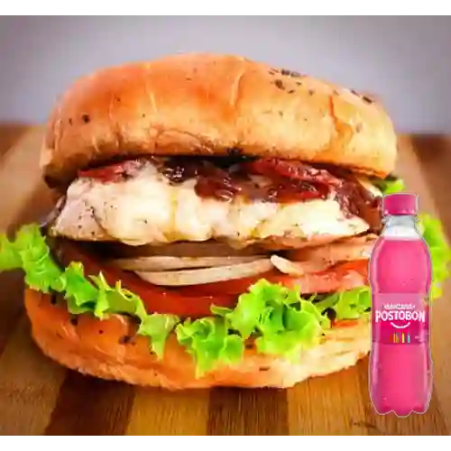 Combo Hamburguesa de Pollo + Postobón Manzana 250 ml