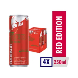 Red Bull Bebida Energizante Red Edition Sabor Sandía