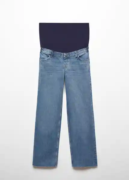 Pantalón Jean Widemum Tejano Medio Talla 38 Mujer Mango