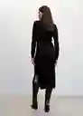 Vestido Vieira Negro Talla 27 Mujer Mango