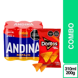 Combo Andina Refajo + Doritos Snack Megaqueso 200 g