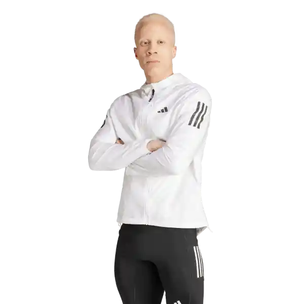 Adidas Chaqueta Otr b Correr Hombre Blanco Talla M