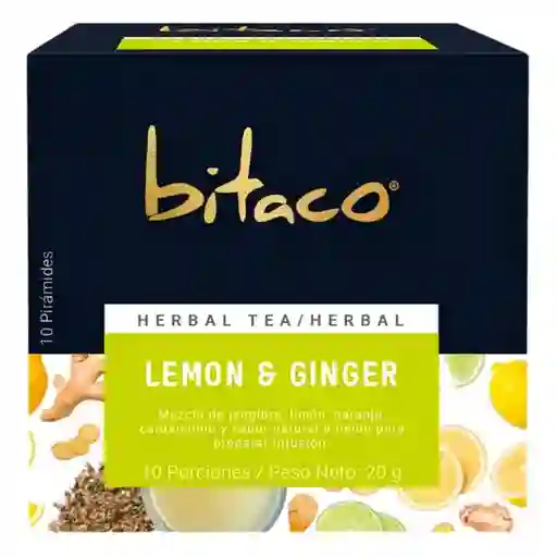 Bitaco Mezcla Herbal Infusión Jengibre Limón