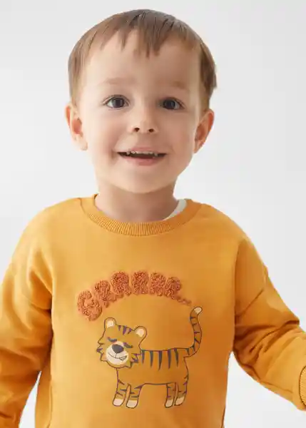 Sudadera Roar Mostaza Talla 72 Niños Mango