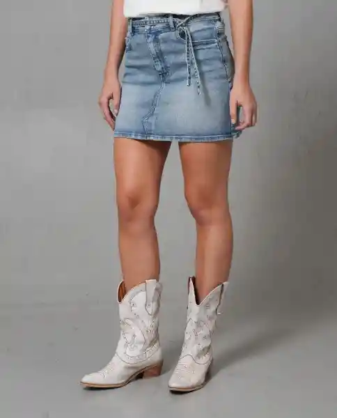 Falda Mujer Azul Talla 8 249G000_AZU174021 Rifle