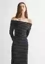 Vestido Shouldex Negro Talla 18 Teen Niñas Mango