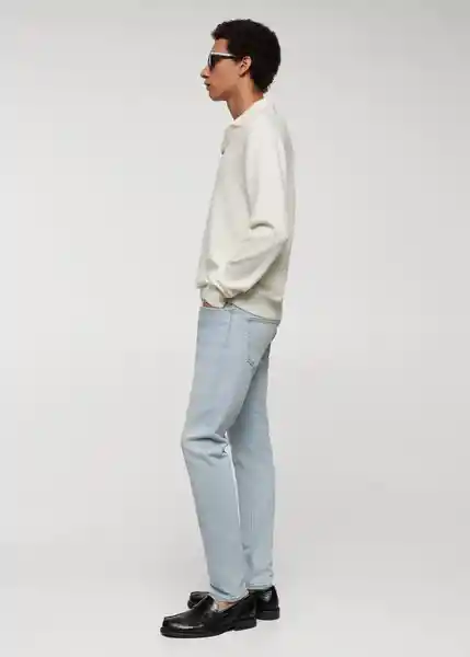 Pantalón Jean Jude Tejano Claro Talla 42 Hombre Mango