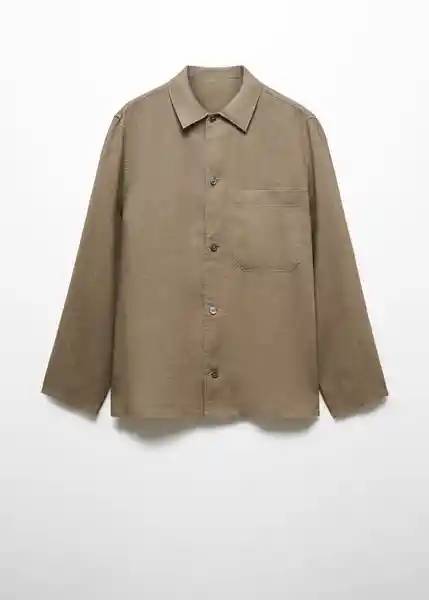 Sobrecamisa Amalfi Khaki Talla S Hombre Mango