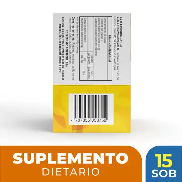 Calcitral Medicamento Granulado Sabor Naranja