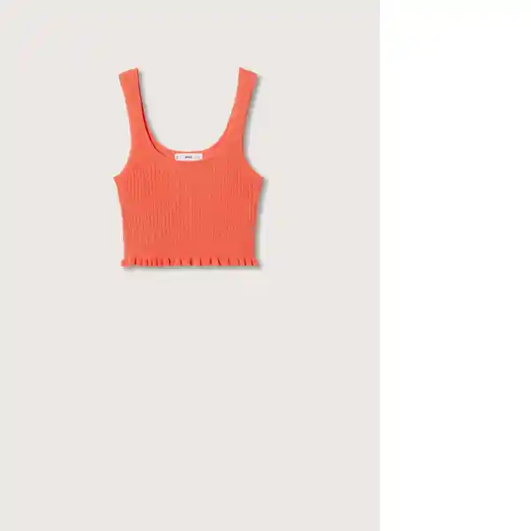 Top Ruffi Coral Talla S Mujer Mango