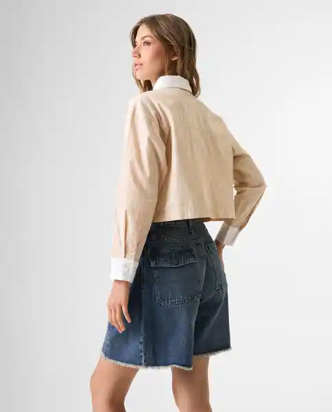 Camisa Mujer Beige Talla S 612G001_BEI151215 Americanino