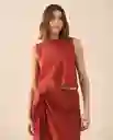 Camisa Rojo Cinabrio Oscuro Talla S 611G035 Esprit