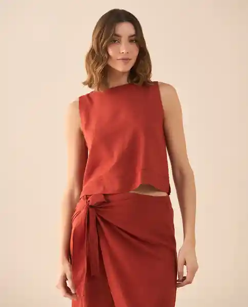 Camisa Rojo Cinabrio Oscuro Talla S 611G035 Esprit