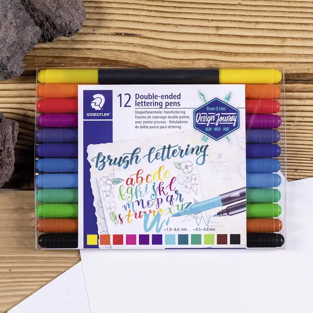 Staedtler Plumón Doble Punta Pincel Brush Lettering
