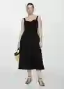 Vestido Cali Negro Talla 27 Mujer Mango