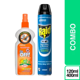 Combo Repelente Stay Off! Familiar + Raid Aerosol 400 mL