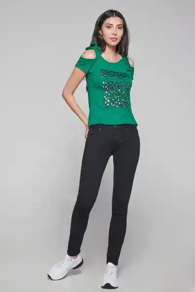 Koaj Camiseta Estampada Verde Medio Talla XS