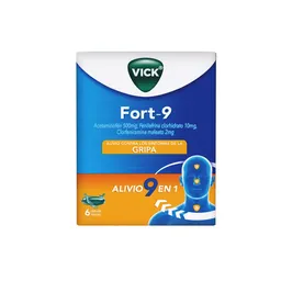 Vick Fort-9 Multisintomas Gripal (500 mg/10 mg/2 mg) 6 Cápsulas