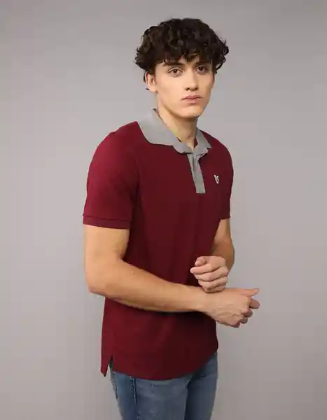 Polo Hombre Vinotinto Talla: X-LARGE 4882613 American Eagle
