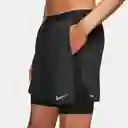 Nike Short Df Stride 5in Hybrid Para Hombre Negro Talla S