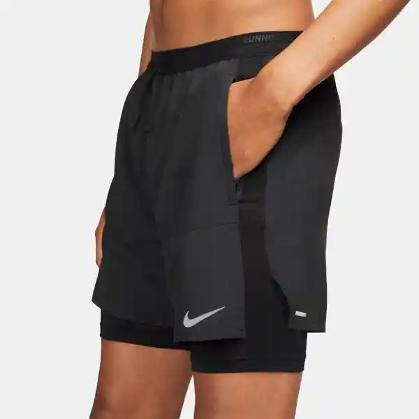 Nike Short Df Stride 5in Hybrid Para Hombre Negro Talla S