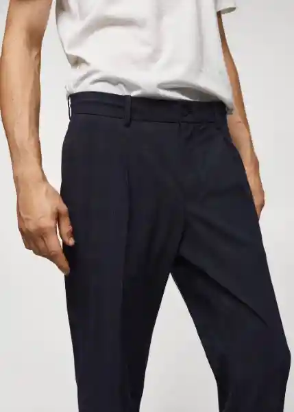 Pantalón Milano Navy Talla 46 Hombre Mango