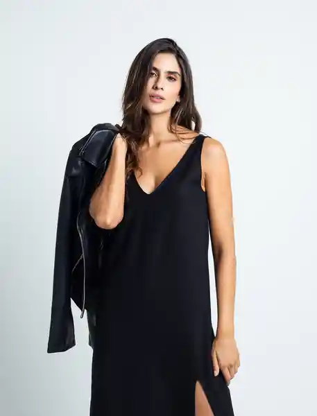 Vestido Nys Mujer Negro Puro Ultraoscuro Talla L 471F309 Naf Naf