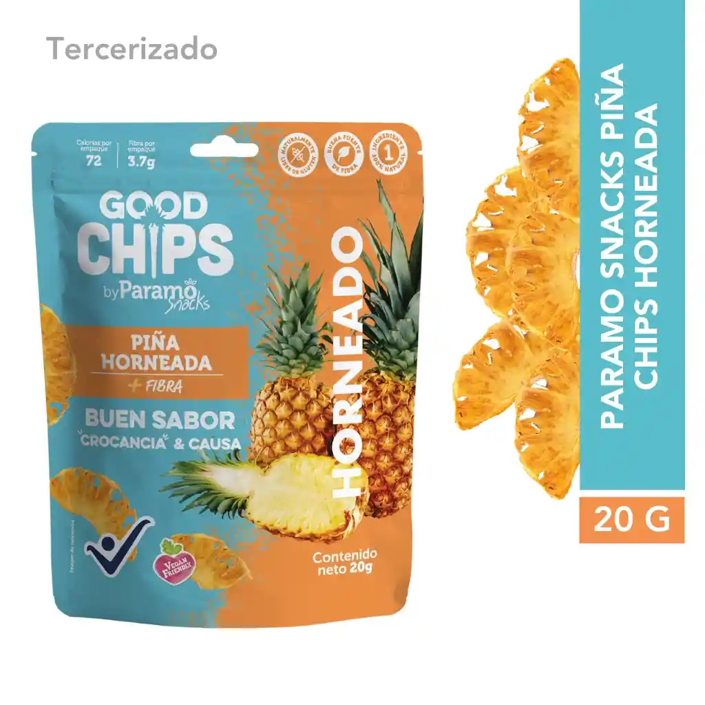 Paramo Snacks Piña Chips horneada 20gr