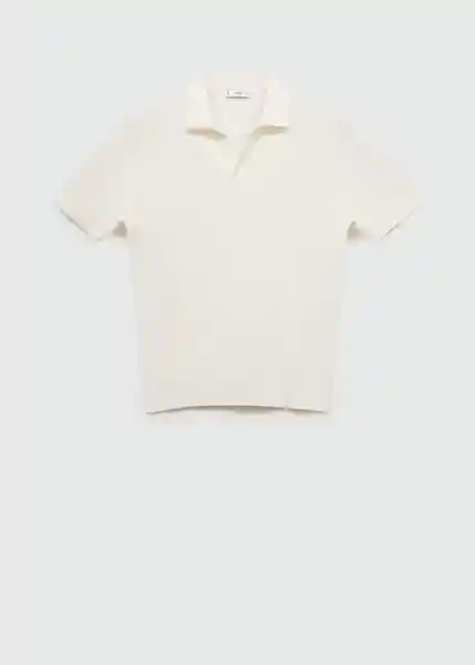 Polo Fluidoh-h Offwhite Talla XXL Hombre Mango